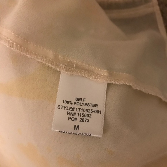 *** Sheer Cream Tank Top Blouse - Picture 2 of 3